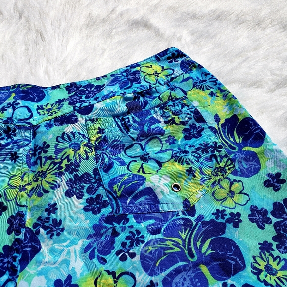 Blue Hawaiian Swim Shorts - Picture 5 of 7